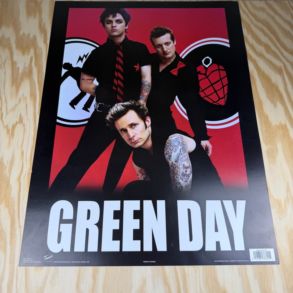 Vintage 2004 Green Day American Idiot Era Band Poster Trends International 16x22